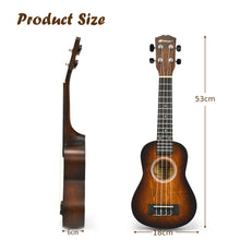 Load image into Gallery viewer, 21 Inches Ukulele Beginner Wooden Small Starter Hawaiian Guitar Instrument