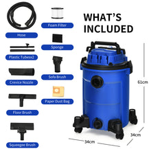 Load image into Gallery viewer, 25L Wet and Dry Vacuum Dust Extractor W/ Blower 1200W Garage Home Vac Cleaner