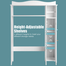 Load image into Gallery viewer, Adjustable Over Toilet Bathroom Storage Rack W/ Side Cabinet & Paper Holder