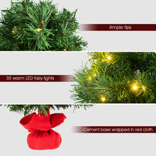 Load image into Gallery viewer, 2FT/60CM Mini Artificial Christmas Tree Tabletop Xmas Trees LED Light Indoor