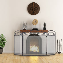 Load image into Gallery viewer, 3 Panel Foldable Fire Screen Protector Fireplace Fence Fire Safety Guard Shield