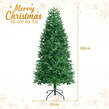 Load image into Gallery viewer, 6FT Artificial Christmas Tree 9 Flash Modes Pre-Lit Hinged Xmas Tree 350 LED