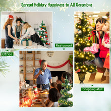 Load image into Gallery viewer, 4FT Pre-Lit Christmas Tree Spiral Artificial Potted Tree X-mas Traditional Decor