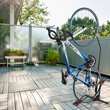 Load image into Gallery viewer, Bike Rack Floor Stand for Vertical and Horizontal Carbon Steel Space Saving Bike Rack Stand