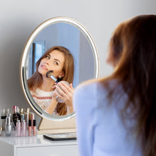 Load image into Gallery viewer, Vanity Dressing Table Set Makeup Desk Stool LED Light Storage Drawers Mirror