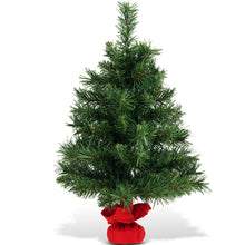 Load image into Gallery viewer, 2FT/60CM Mini Artificial Christmas Tree Tabletop Xmas Trees LED Light Indoor