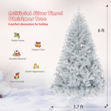 Load image into Gallery viewer, 1.8m Artificial Silver Christmas Tree Hinged Full Tree Electroplated Technology