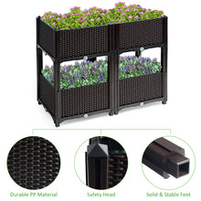 Load image into Gallery viewer, Set of 4 Raised Garden Bed Kits Elevated Flower Vegetable Herb Grow Planter Box