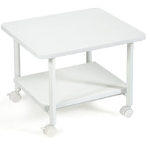 Load image into Gallery viewer, 2-Tier Under Desk Printer Stand w/ Wheels Office Desk Side Mobile Printer Cart