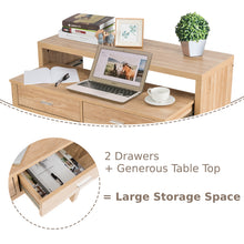 Load image into Gallery viewer, Extending Console Table Home Office Computer Desk Workstation W/ 2 Drawers