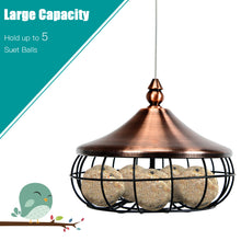 Load image into Gallery viewer, Hanging Wild Bird Feeders Suet Fat Ball Feeder Outdoor Garden Seed Feeding