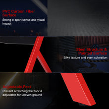 Load image into Gallery viewer, Gaming Computer Desk Carbon Effect Writing Racing Table Study Workstation Home