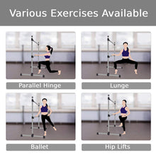 Load image into Gallery viewer, Double Ballet Barre Stretch Bar Portable Freestanding Dance Exercise Equipment