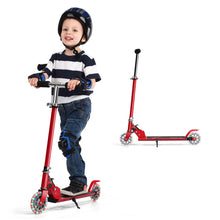 Load image into Gallery viewer, Kids Aluminum Folding Stunt Scooter Adjustable T-Bar Push Kick Light Up 2 Wheels