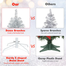 Load image into Gallery viewer, 1.8m Artificial Silver Christmas Tree Hinged Full Tree Electroplated Technology