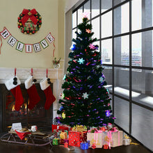 Load image into Gallery viewer, 1.5m Fiber Optic Christmas Tree Color Changing Snowflake Decoration