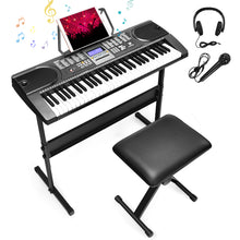 Load image into Gallery viewer, 61-Key Electric Piano Keyboard Portable Musical Instrument W/ Foldable Stool