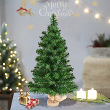 Load image into Gallery viewer, 3FT Mini Artificial Tabletop Christmas Tree w/ Burlap Base Green Xmas Decor Home
