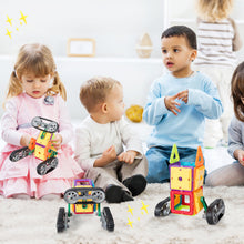 Load image into Gallery viewer, 51 PCS Magnetic Building Blocks Vehicle Series 3D Magnet Building Tiles Intellectual Educational Colorful Toys Construction for 3+ Year Old Kids