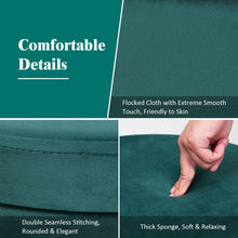 Load image into Gallery viewer, Round Velvet Storage Footstool Ottoman Makeup Dressing Vanity Chair Seat Stool