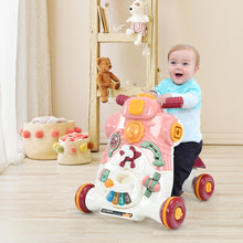 Load image into Gallery viewer, 3-In-1 Baby Sit-To-Stand Walker Infant Toddler Ride on Car Toy W/ Fun Game Panel