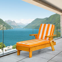 Load image into Gallery viewer, Kid's Portable Cushioned Chaise Lounge with Umbrel
