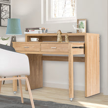 Load image into Gallery viewer, Extending Console Table Home Office Computer Desk Workstation W/ 2 Drawers