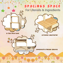 Load image into Gallery viewer, Kids Wooden Mud Kitchen Children Cooking Role Pretend Playset Indoor Outdoor Use