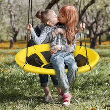 Load image into Gallery viewer, Kids Round Tree Swing Adjustable Nest Saucer Swing Indoor Outdoor Flying Seat