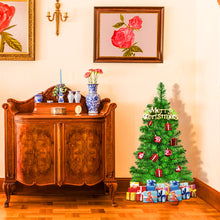 Load image into Gallery viewer, 3FT Mini Artificial Tabletop Christmas Tree w/ Burlap Base Green Xmas Decor Home