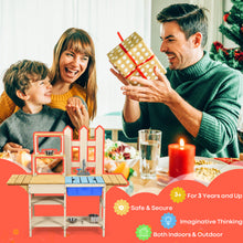 Load image into Gallery viewer, Kids Wooden Mud Kitchen Children Cooking Role Pretend Playset Indoor Outdoor Use