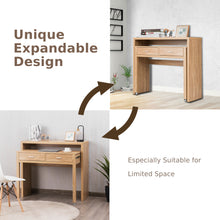 Load image into Gallery viewer, Extending Console Table Home Office Computer Desk Workstation W/ 2 Drawers
