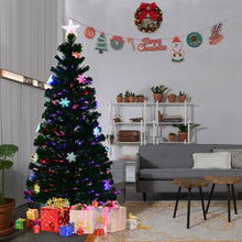 Load image into Gallery viewer, 1.5m Fiber Optic Christmas Tree Color Changing Snowflake Decoration