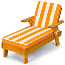 Load image into Gallery viewer, Kid's Portable Cushioned Chaise Lounge with Umbrel