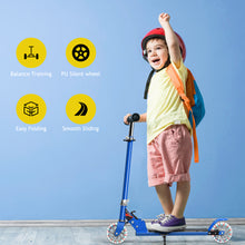 Load image into Gallery viewer, Kids Aluminum Folding Stunt Scooter Adjustable T-Bar Push Kick Light Up 2 Wheels