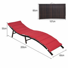 Load image into Gallery viewer, 2PCS Folding Chaise Lounge Double-sided Cushioned