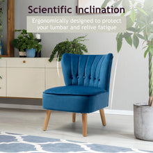 Load image into Gallery viewer, Home Velvet Accent Chair Occasional Soft Oyster Fluted Retro Bedroom Living Room