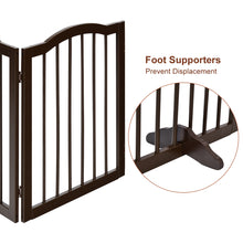 Load image into Gallery viewer, 4 Panels Folding Pet Dog Gate Fence Child Safety Barrier Freestanding Pine Wood
