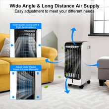 Load image into Gallery viewer, Portable Evaporative Air Cooler Fan & Humidifier 3 Modes & Speeds Home Office