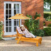 Load image into Gallery viewer, Kid's Portable Cushioned Chaise Lounge with Umbrel