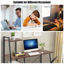 Load image into Gallery viewer, X-Shape Computer Desk Adjustable Ergonomic Workstation Home Office Writing Table