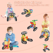 Load image into Gallery viewer, 51 PCS Magnetic Building Blocks Vehicle Series 3D Magnet Building Tiles Intellectual Educational Colorful Toys Construction for 3+ Year Old Kids