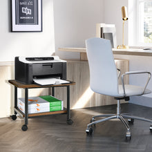 Load image into Gallery viewer, 2-Tier Under Desk Printer Stand w/ Wheels Office Desk Side Mobile Printer Cart