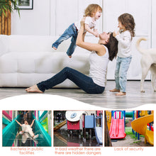 Load image into Gallery viewer, 4-in-1 Toddler Climber & Swing Set Kids Play Climber Slide Playing Set w/ Basketball Hoop