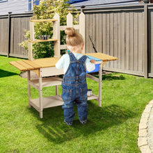 Load image into Gallery viewer, Kids Wooden Mud Kitchen Children Cooking Role Pretend Playset Indoor Outdoor Use