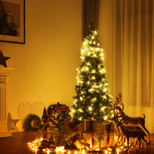 Load image into Gallery viewer, 6FT Snow Flocked Pencil Christmas Tree Artificial Xmas Tree Home Decoration
