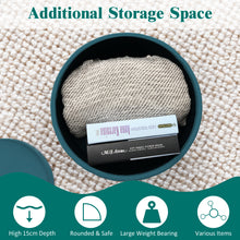 Load image into Gallery viewer, Round Velvet Storage Footstool Ottoman Makeup Dressing Vanity Chair Seat Stool