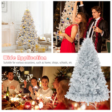 Load image into Gallery viewer, 1.8m Artificial Silver Christmas Tree Hinged Full Tree Electroplated Technology