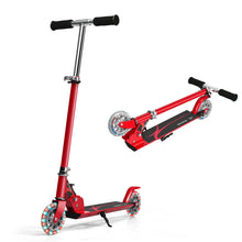 Load image into Gallery viewer, Kids Aluminum Folding Stunt Scooter Adjustable T-Bar Push Kick Light Up 2 Wheels
