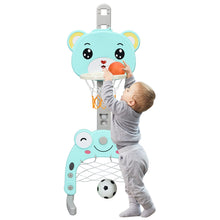 Load image into Gallery viewer, 3-in-1 Kids Basketball Hoop Stand Set Ring Toss Portable Sport Activity Center